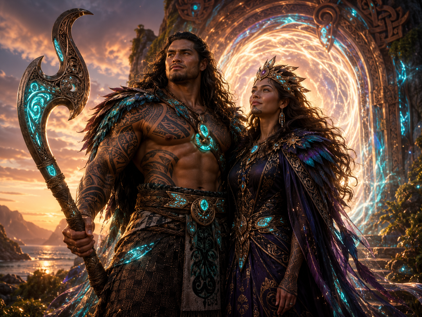 Māui and Hinengaro return scene