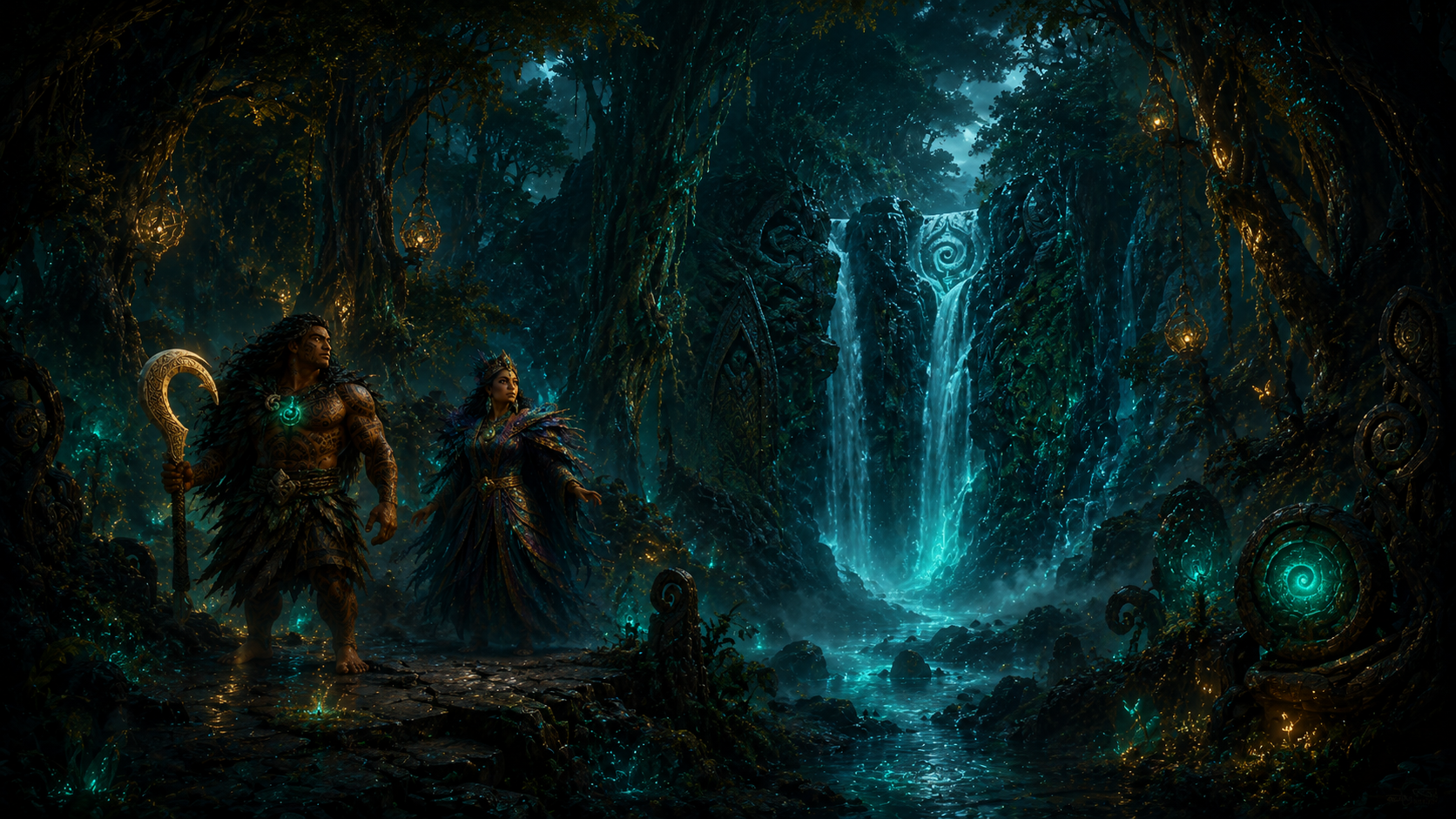 Waterfall portal world